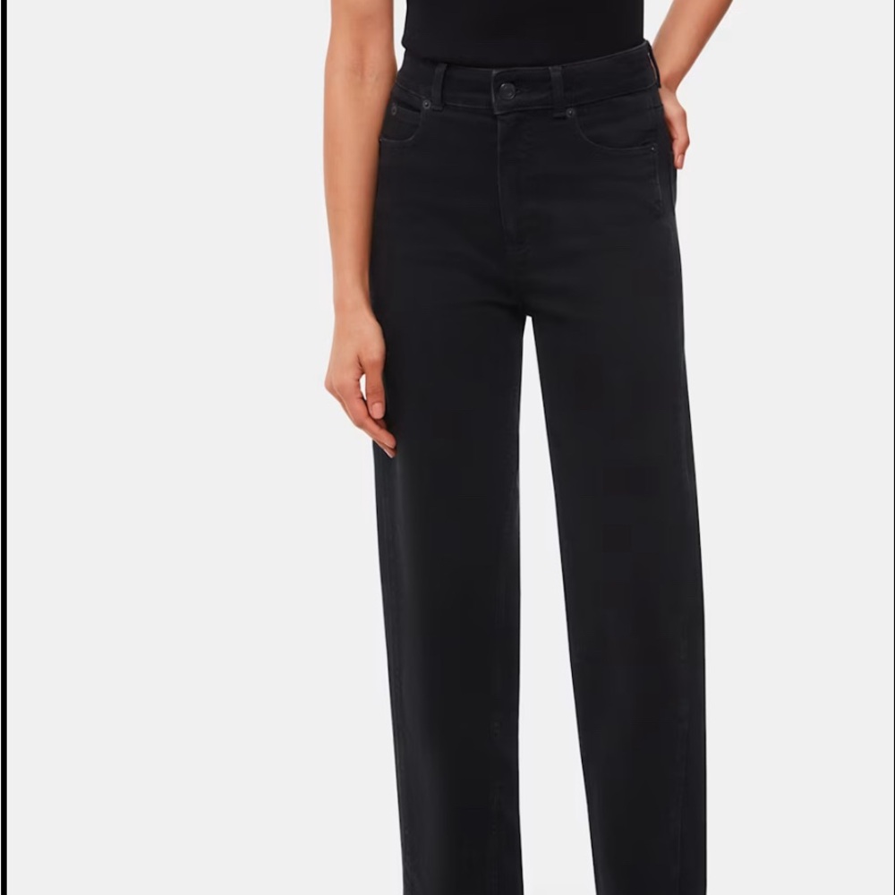 Whistles Black Stretch Barrel Leg Jeans size 28